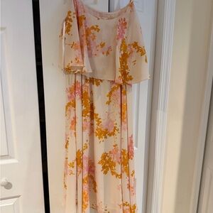 Paper Crown Pink and Orange Floral Dress